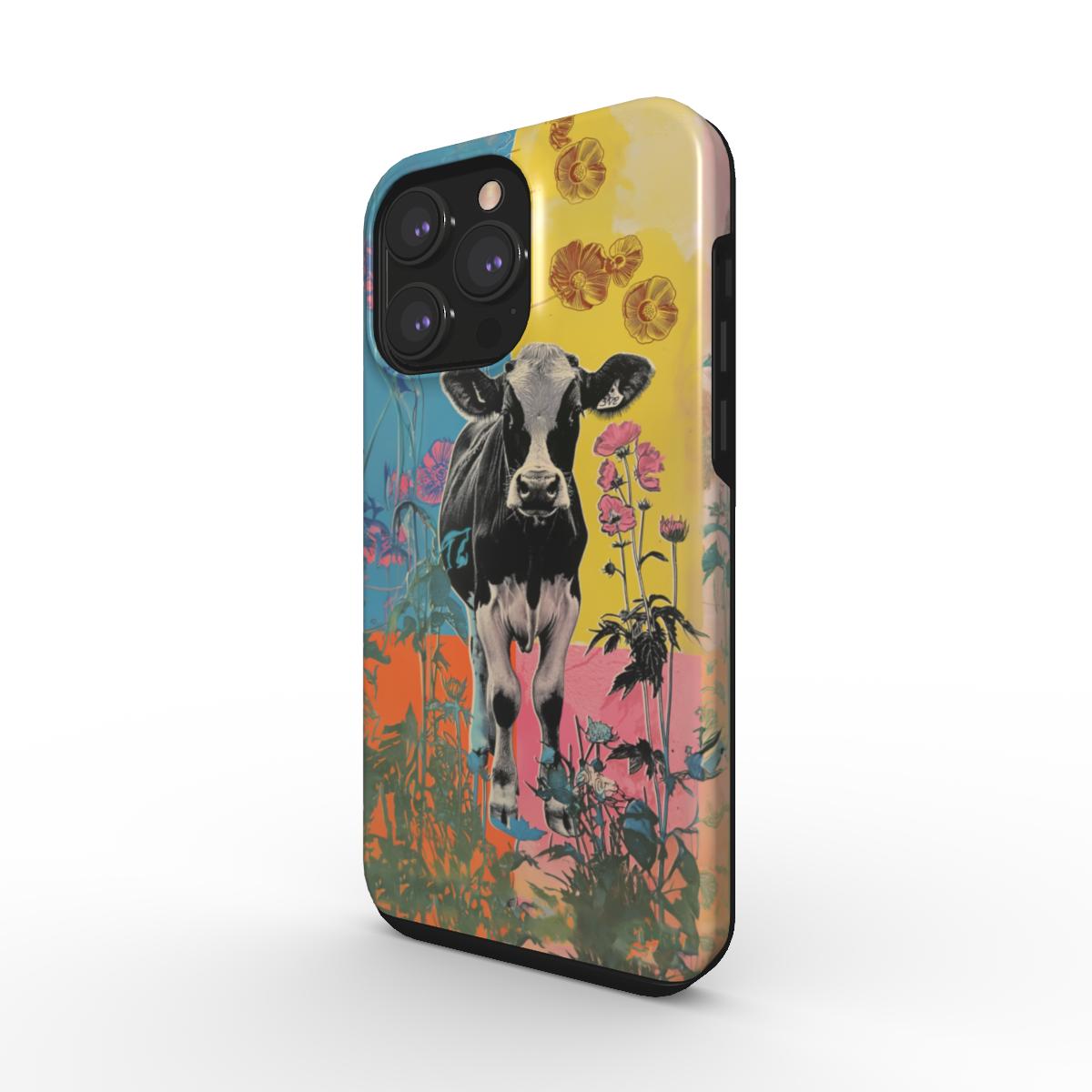 Andy Warhol inspired "Flower Cow"