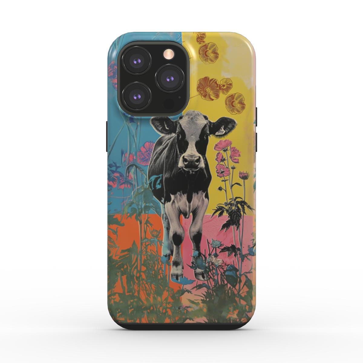 Andy Warhol inspired "Flower Cow"